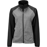 The Weather Company Womens Water Resistant Poly Flex Full Zip Golf Jacket