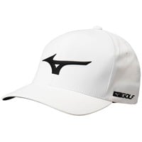 Mizuno Tour Delta Fitted Golf Hat, White/Black