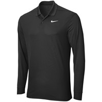 NIKE Men's Victory Long Sleeve Golf Polo, Black