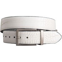 Greg Norman Men's Reversible Croco Print Leather Golf Belt, Grey/White
