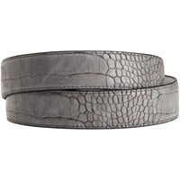 Greg Norman Men's Reversible Croco Print Leather Golf Belt, Grey/White