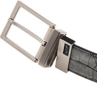 Greg Norman Men's Reversible Croco Print Leather Golf Belt, Grey/White