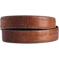Greg Norman Men's Reversible Croco Print Leather Golf Belt, Tan/Black