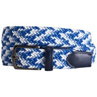 Greg Norman Men's Multi Color Braided Stretch Golf Belt, Blue