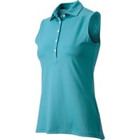 Greg Norman Women's Freedom Pique Sleeveless Golf Polo - Discontinued Style, Dark Blue