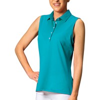 Greg Norman Women's Freedom Pique Sleeveless Golf Polo - Discontinued Style, Dark Blue