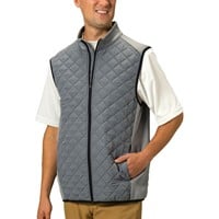TGW Men's Quilted Golf Vest, Grey