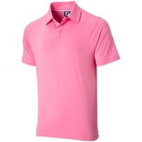 FootJoy Men's Solid Lisle Self Collar Athletic Fit Golf Polo, Pink
