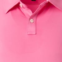 FootJoy Men's Solid Lisle Self Collar Athletic Fit Golf Polo, Pink