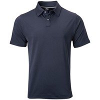 FootJoy Men's Solid Lisle Self Collar Athletic Fit Golf Polo, Navy