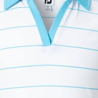 FootJoy Junior Sleeveless Golf Polo, White/Teal