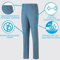 PUMA Men's Dealer 5 Pocket Golf Pants, Grey