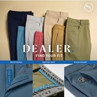 Puma Men's Dealer 5 Pocket Golf Pants, Dark Navy