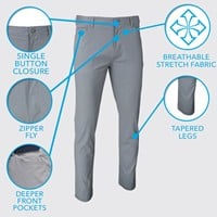 adidas Men's Go-To 5 Pocket Golf Pants, Light Grey