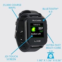 SkyCaddie LX2 GPS Golf Watch, Black
