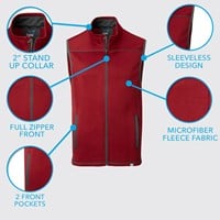 TGW Men's Player Golf Vest, Red