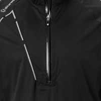 Sunice Men's Sullivan Zephal Short Sleeve Golf Rain Pullover, Black/Charcoal