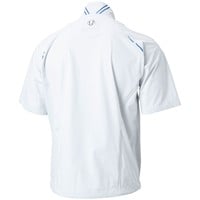 Sunice Men's Sullivan Zephal Short Sleeve Golf Rain Pullover, White/Blue