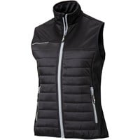 The Weather Co Women's Quilted Golf Vest, Black/Silver