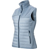The Weather Co Women's Quilted Golf Vest, Grey/Navy