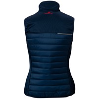 The Weather Co Women's Quilted Golf Vest, Navy/Red