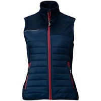 The Weather Co Women's Quilted Golf Vest, Navy/Red