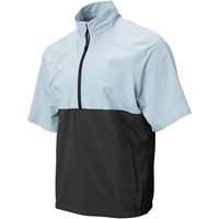 Sun Mountain Men's Waterproof Monsoon Short Sleeve Golf Rain Pullover, White/Grey