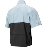 Sun Mountain Men's Waterproof Monsoon Short Sleeve Golf Rain Pullover, White/Grey