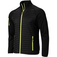 The Weather Co Men's Quilted Golf Jacket, Black/Light Green