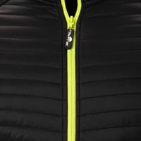 The Weather Co Men's Quilted Golf Jacket, Black/Light Green