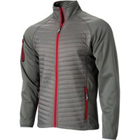 The Weather Co Men's Quilted Golf Jacket, Grey/Red