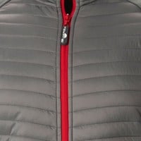 The Weather Co Men's Quilted Golf Jacket, Grey/Red