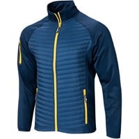 The Weather Co Men's Quilted Golf Jacket, Navy/Yellow