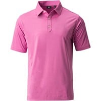 FootJoy Men's ProDry Performance Solid Lisle Golf Polo, Light Pink