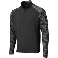 FootJoy Men's Camo Colorblock Midlayer Golf Pullover, Black