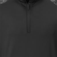 FootJoy Men's Camo Colorblock Midlayer Golf Pullover, Black