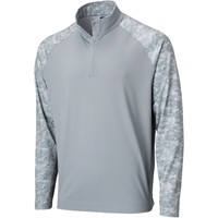 FootJoy Men's Camo Colorblock Midlayer Golf Pullover, Grey