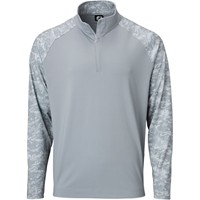 FootJoy Men's Camo Colorblock Midlayer Golf Pullover, Grey