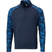 FootJoy Men's Camo Colorblock Midlayer Golf Pullover, Navy