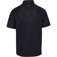 Greg Norman Men's Freedom Micro Pique Print Golf Polo, Black