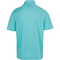 Greg Norman Men's Freedom Micro Pique Print Golf Polo, Green