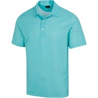 Greg Norman Men's Freedom Micro Pique Print Golf Polo, Green