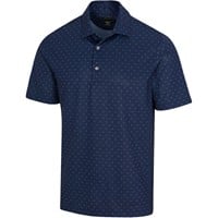 Greg Norman Men's Freedom Micro Pique Print Golf Polo, Navy