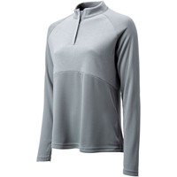 FootJoy Women's Heather Block Midlayer 1/2 Zip Golf Pullover, Grey