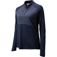 FootJoy Women's Heather Block Midlayer 1/2 Zip Golf Pullover, Navy