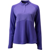 FootJoy Women's Heather Block Midlayer 1/2 Zip Golf Pullover, Purple