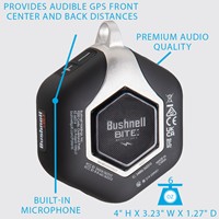 Bushnell Wingman Mini Golf GPS Speaker, Black/Silver