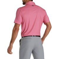FootJoy Men's Dot Geo Print Golf Polo, Pink/White