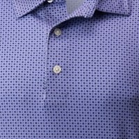 FootJoy Men's Dot Geo Print Golf Polo, Purple/White