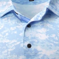 FootJoy Men's Lisle Cloud Camo Print Golf Polo - Previous Season Style, Blue